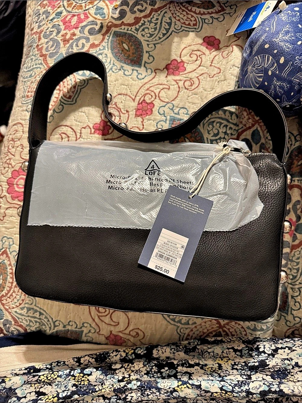 Universal Thread Studded Shoulder Bag Black